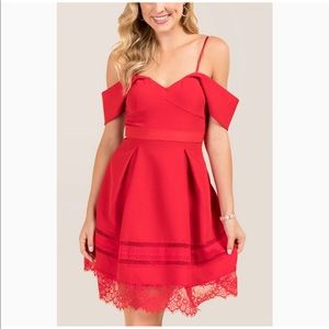 Francesca’s Ella Cold Shoulder A-line dress